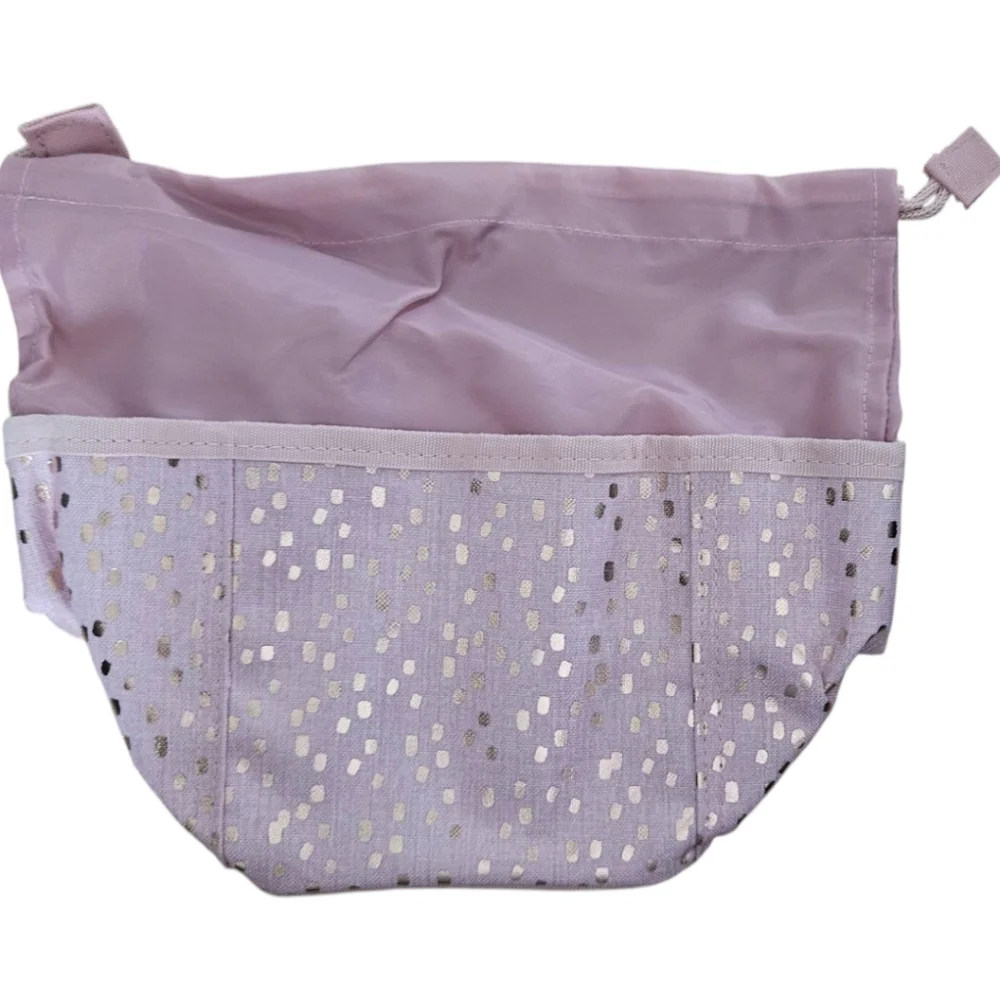 thirty-one Lilac Metallic Dot Cinch-Up Bin
